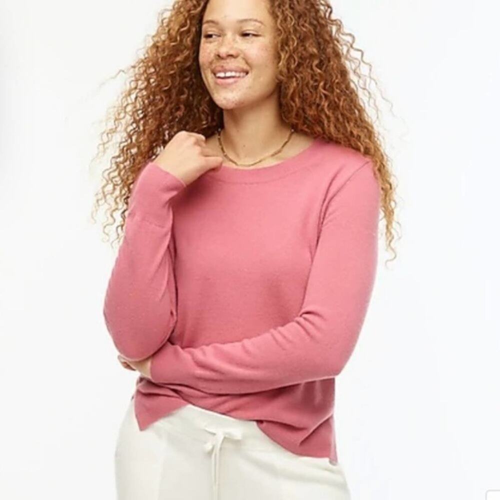 J. CREW Everyday Cashmere Sweater Rustic Rose {3A12}